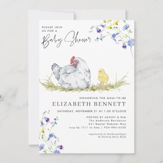 Charming Rustic Farmhouse | Chicken Baby  Kaart (Voorkant)