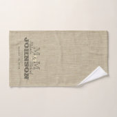 Charming Rustic Linen look Monogram Bad Handdoek (Handdoek)