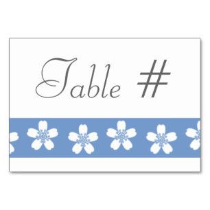 Charming Sakura dans la carte de table Periwinkkle