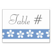 Charming Sakura dans la carte de table Periwinkkle (Dos)