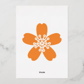 Charming Sakura dans Orange Foil Invitation (Verso)