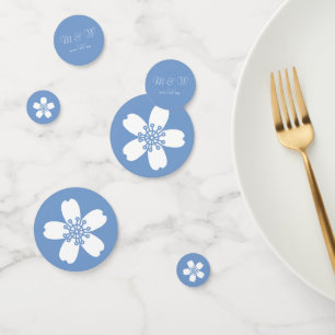 Charming Sakura dans Periwinkle Table Confetti