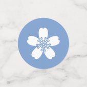 Charming Sakura dans Periwinkle Table Confetti (Petit recto)