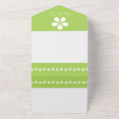 Charming Sakura in Peridot All In One Uitnodiging (Buitenkant)
