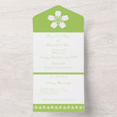 Charming Sakura in Peridot All In One Uitnodiging (Binnen)