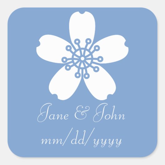 Charming Sakura in Periwinkle Sticker (Voorkant)