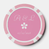 Charming Sakura in Petal Pink Poker Chips (Achterkant)