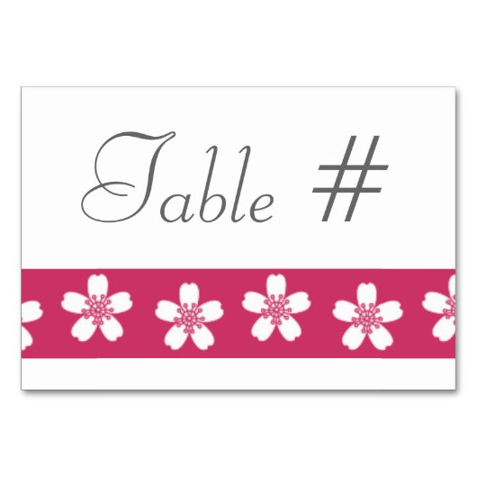 Charming Sakura in Raspberry Table Kaart (Voorkant)