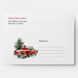 Charming Santa Claus Traditional Festive Christmas Envelop