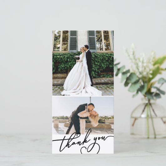 Charming Script Merci 2 Photos Mariages (Debout devant)