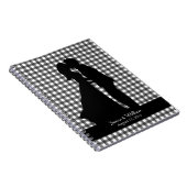 Charming Silhouette Kissing Couple Wedding Notitieboek (Rechterzijde)