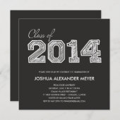 Charming Sketch Graduy Party Invitation Kaart (Voorkant / Achterkant)