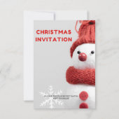 Charming Snowman Noël Party Invitations (Dos)
