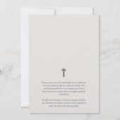 Charming Soft Botanical Floral Frame Baptism Kaart (Achterkant)