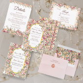 Charming Spring Floral Mariage Détails Carte