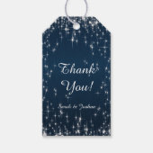 Charming Star Struck Wedding | Navy Blue Cadeaulabel (Voorkant)