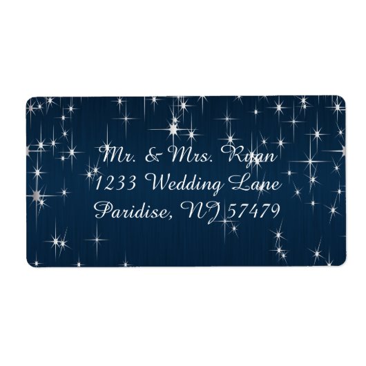 Charming Star Struck Wedding | Navy Blue Etiket (Voorkant)