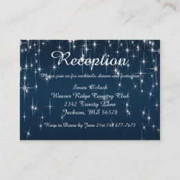 Charming Star Struck Wedding | Navy Blue Informatiekaartje