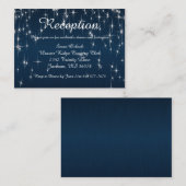 Charming Star Struck Wedding | Navy Blue Informatiekaartje (Voorkant / Achterkant)