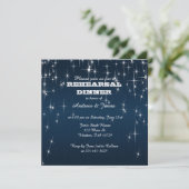 Charming Star Struck Wedding | Navy Blue Kaart (Staand voorkant)