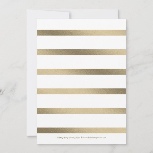 Charming Stippen Faux Folie Afstuderen kondiging Aankondiging (Achterkant)