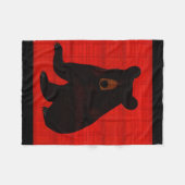 Charming Story Book Black Beer Cub Fleece Deken (Voorkant (Horizontaal))