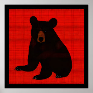 Charming Story Book Black Beer Cub Poster