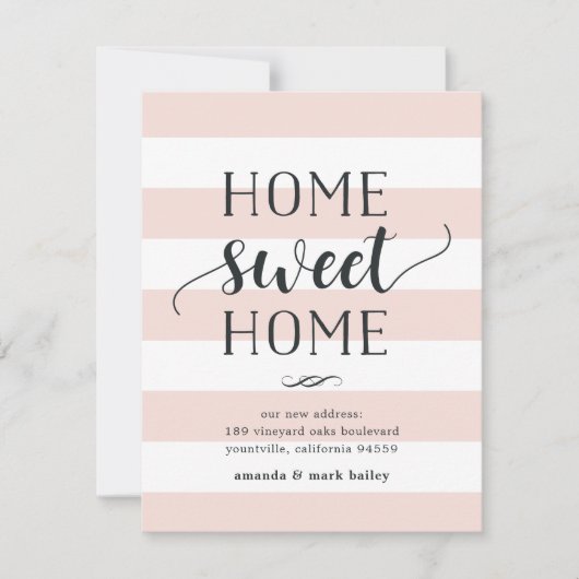 Charming Stripe | Verplaatsingsaankondiging Aankondiging (Voorkant)