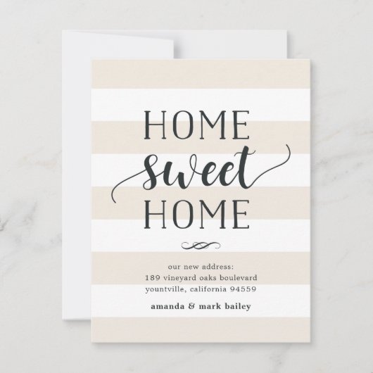 Charming Stripe | Verplaatsingsaankondiging Aankondiging (Voorkant)