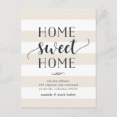 Charming Stripe | Verplaatsingsaankondiging Aankondigingskaart (Voorkant)