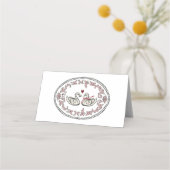 Charming Swan Pair Wedding Place Cards (Achterkant)