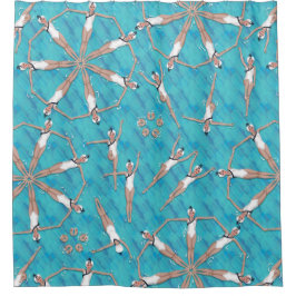 Charming Sychronized Swimming Douchegordijn