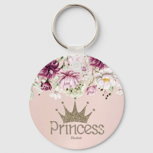 Charming Tiara, prinses, Floral Sleutelhanger