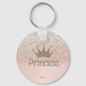 Charming Tiara, prinses, Glitter Bokeh Sleutelhanger (Voorkant)