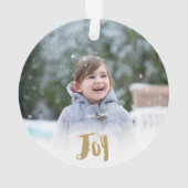 Charming Trendy Joy Holiday Foto Ornament (achterkant)
