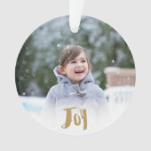 Charming Trendy Joy Holiday Foto Ornament (voorkant)