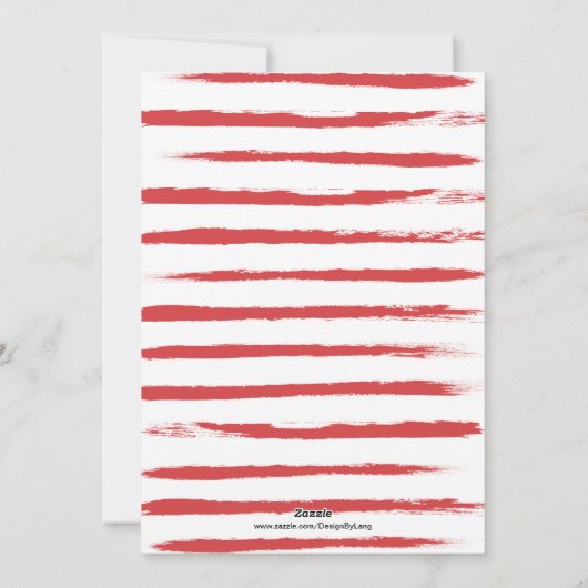 Charming Trendy Joy Red Holiday Foto Feestdagenkaart (Achterkant)