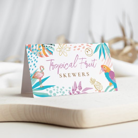 Charming Tropical Party Étiquettes alimentaires