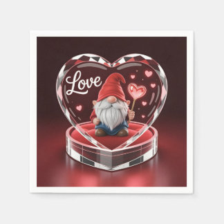 Charming Valentine Gnome in Crystal Heart Display  Servet