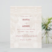 Charming, vintage, arch wedding invitation (Debout devant)