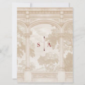 Charming, vintage, arch wedding invitation (Dos)