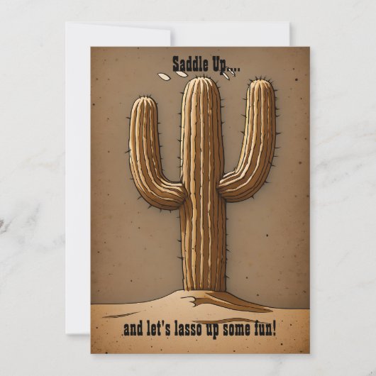 Charming Vintage Cactus Kaart (Voorkant)