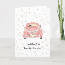 Charming Vintage Car Gefeliciteerd Kaart huwelijk