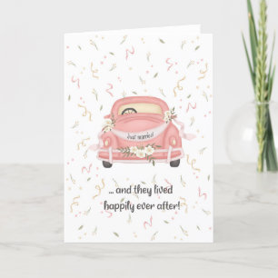 Charming Vintage Car Gefeliciteerd Kaart huwelijk