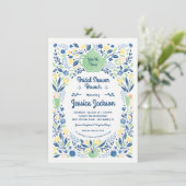 Charming Vrijgezellenfeest Brunch/Tea Kaart (Staand voorkant)