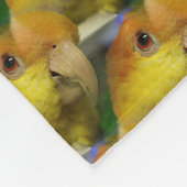 Charming White Bellied Caique Parrot Fleece Deken (Hoek)
