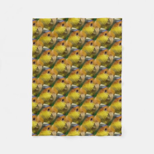 Charming White Bellied Caique Parrot Fleece Deken (Voorkant)