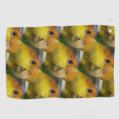 Charming White Bellied Caique Parrot Golfhanddoek (Horizontaal)