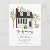 Charming White Cape House | Verplaatsingsaankondig Briefkaart (Voorkant)