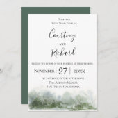 Charming Wildwood Wedding Uitnodiging (Voorkant / Achterkant)